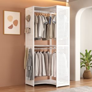 Metal Corner Coat Rack & Wardrobe Hanger