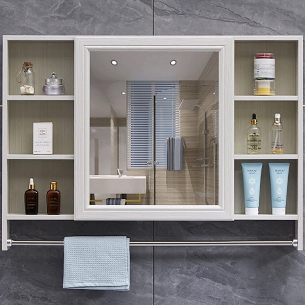 Wall-Mounted Bathroom Mirror Cabinet with Storage Rack - Image 3